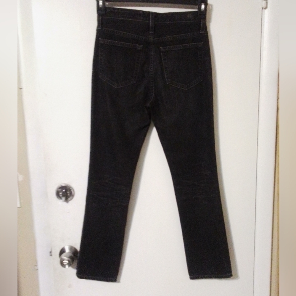 AG - The Isabella high rise straight crop jeans in black size 24R women's - Picture 2 of 5